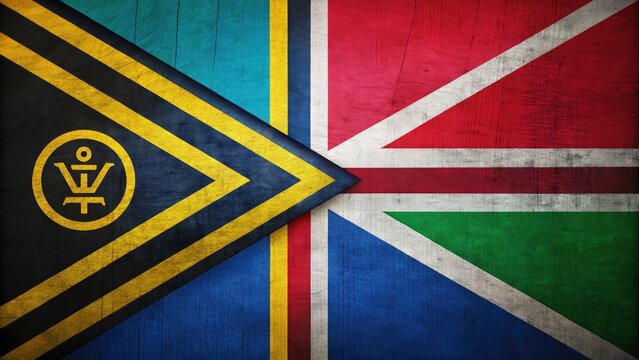 Rule of thirds composition enhances the vibrant flag imagery in this visually arresting Vanuatu-Iceland international contract.