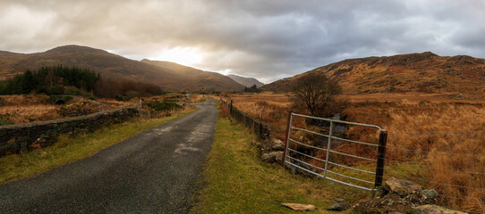 Autumn landscape in Kerry, Ireland.