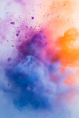 Obraz premium Powder cloud in air at holi celebration