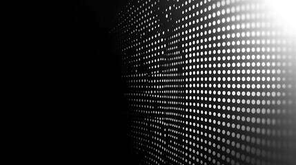 Abstract light dots, dark background, technology