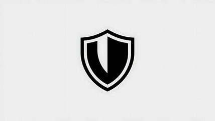 shield protection security black and white illustration