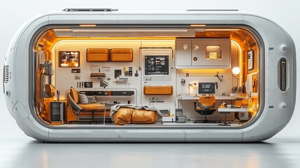 Obraz premium Futuristic Portable Interior Design