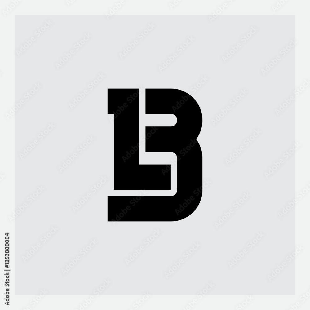 Aufkleber l and b initials or logo. lb monogram or logotype. design element or icon.