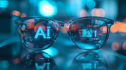 AI concept glass illustration