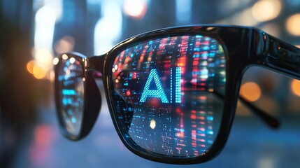 AI concept glass illustration