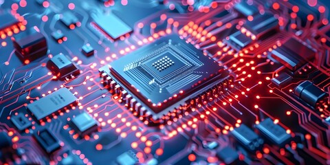 Obraz premium CloseUp of a Quantum Computer's Quantum Bits 