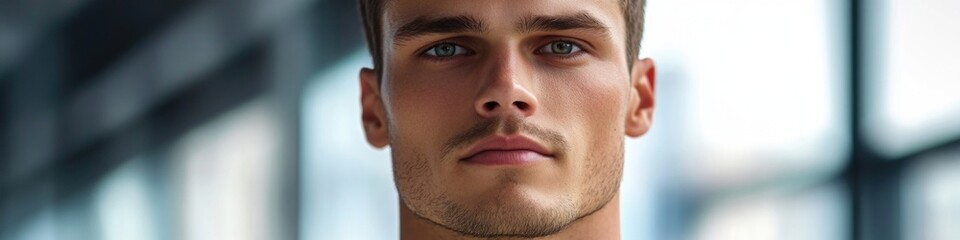 Obraz premium A close-up shot of a person wearing a tie