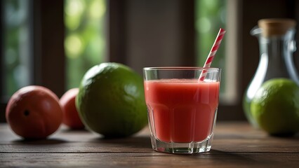 Fototapeta premium Tangy Guava Juice in a Tall Cup