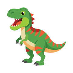 Tyrannosaurus Rex Toy Vector Illustration - Cartoon, Clipart & Line Art Design.eps