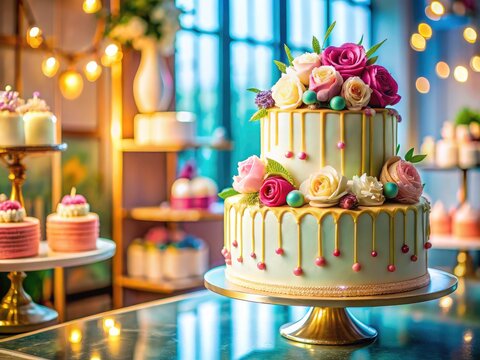 Stunning architectural photography styles create delectable cake backdrops for birthdays and shops.