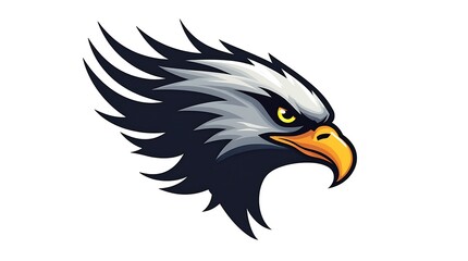 eagle head isolated on white