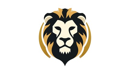 lion head mascot vector illustration