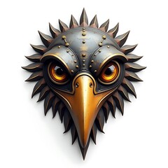 bird  face logo on white 
