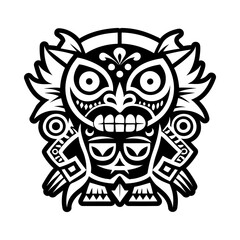 Obraz premium Taino god tattoo icon in glyph style