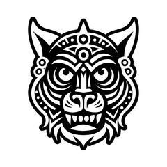 Filled icon of a taino guardian animal