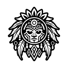 Obraz premium Taino spirit guide, glyph style icon