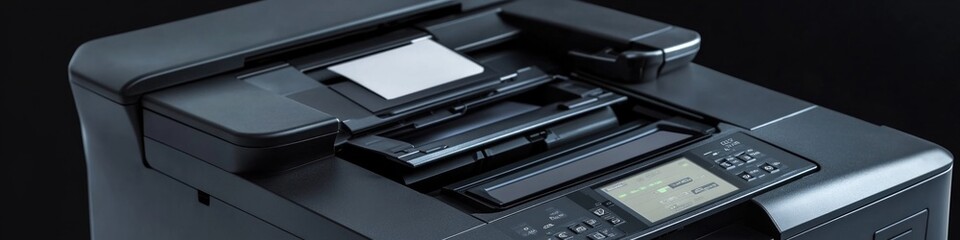 A close-up image of an old-fashioned printer in monochrome tones, suitable for use in historical or nostalgic contexts