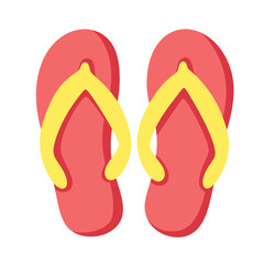 Cartoon flip flops icon.
