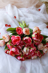 Fototapeta premium The room is decorated with flowers