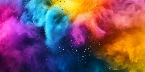 Abstract holi background with geometric shapes