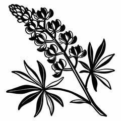 creative clean silhouette flower icon vector illustration