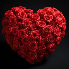 roses are decorated into heart  shape, suitable for valentine's day  as a present 