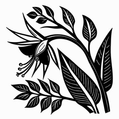 creative clean silhouette flower icon vector illustration	