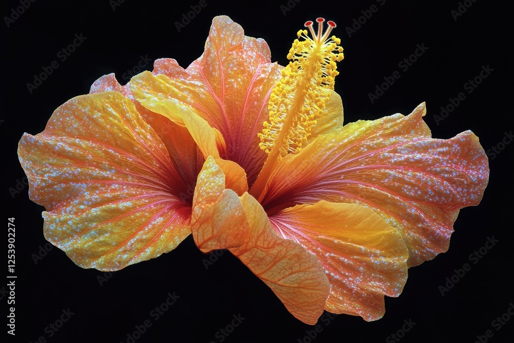 Poster close-up of a single flower on a dark background