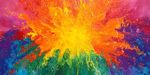 Fototapeta premium Vibrant holi powder burst for greeting cards