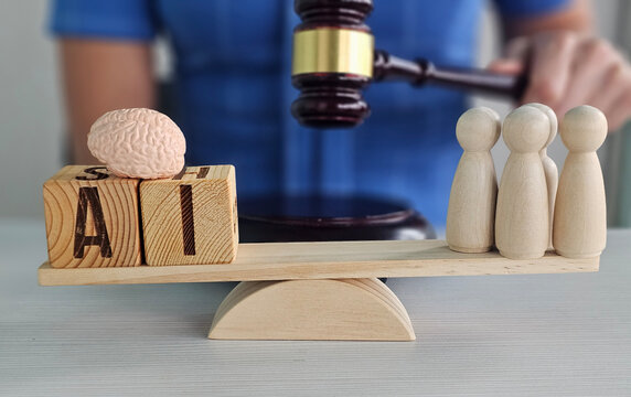 Balancing artificial intelligence and human judgment in the courtroom context concept