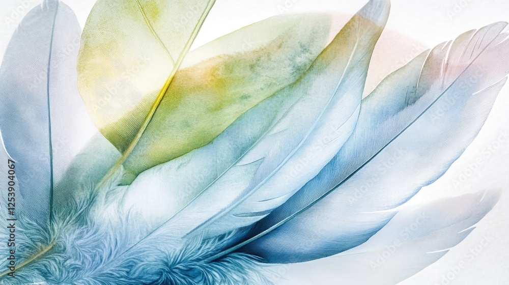 Aufkleber a detailed view of a collection of soft and fluffy feathers