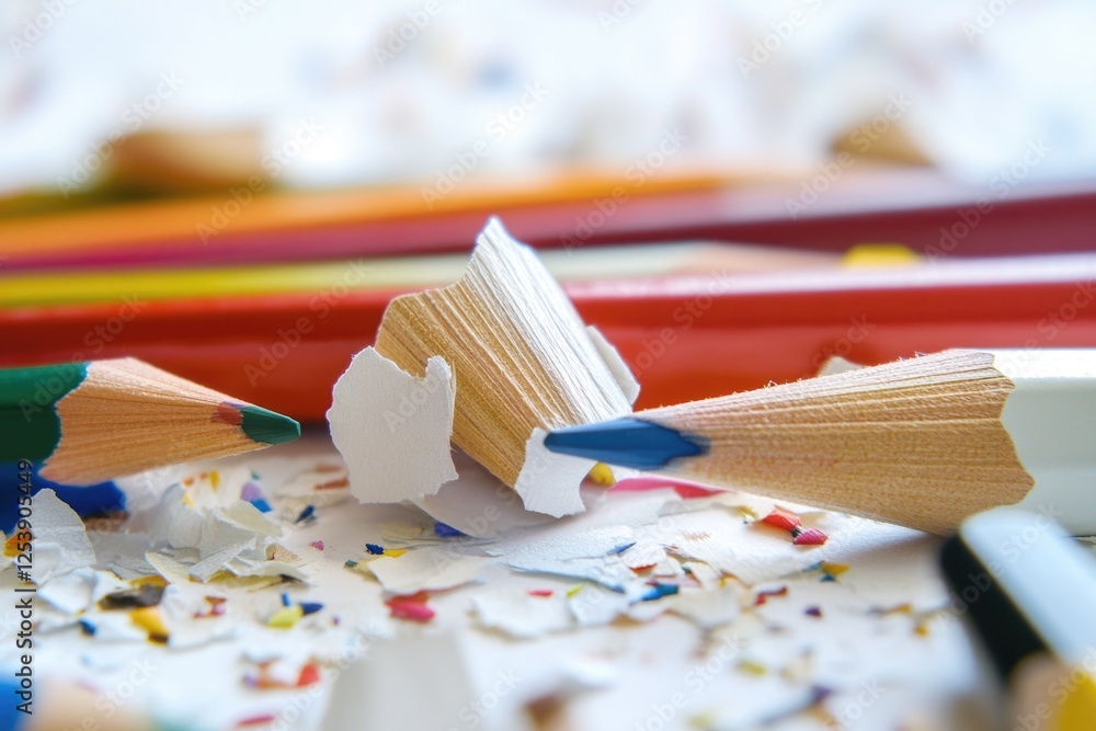 Poster A collection of pencils arranged neatly on a table, ready for use