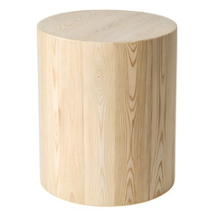 Simple, cylindrical wooden stool perfect for modern interiors.