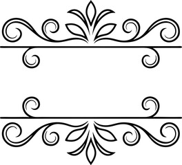 Fototapeta premium Elegant Flourish Frame Divider Vintage Decorative Border Design Element