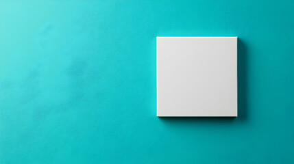 Blank Canvas on Vibrant Teal Background for Creative Artwork Ideas