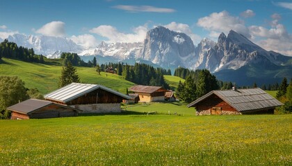 Fototapeta premium swiss alpine village