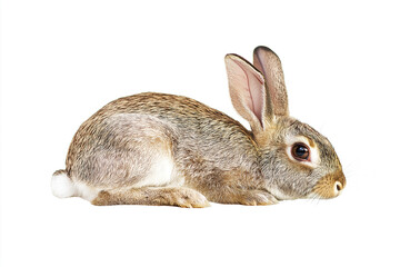 Fototapeta premium Cute bunny rabbit with furry ears and adorable nature in a woodland habitat