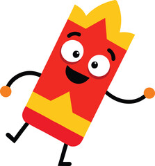 Firecracker cartoon character illustration 
