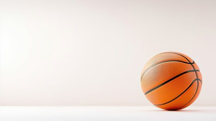 Obraz premium Basketball on white background, copy space