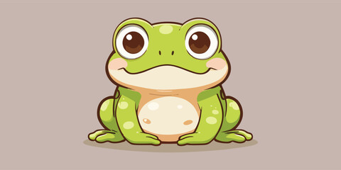 Cute Frogs  Cartoon Vector Icon Illustration stickers