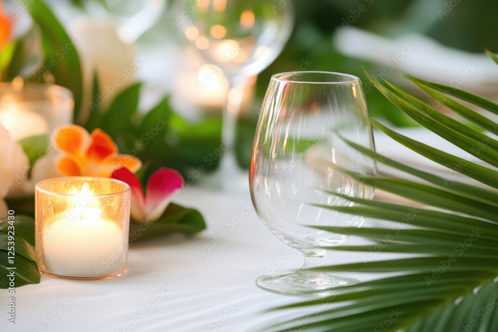 Aufkleber a close-up shot of a candle on a table, perfect for highlighting small details or adding warm ambian