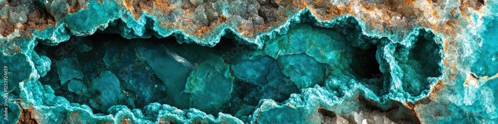 Poster a close-up shot of a rock with a natural hole in it, suitable for use in editorial or educational co