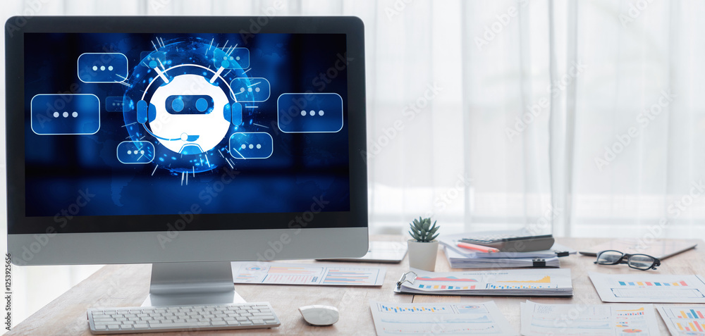 Poster chatbot software application for brisk online business that automatically reply to customer question