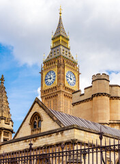 Obraz premium Big Ben and towers of Houses of parliament, London, Uk