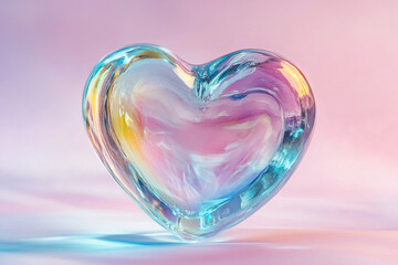Fototapeta premium Heart made of glass.
