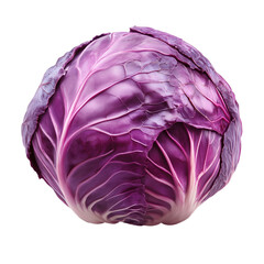 Obraz premium red cabbage isolated on white background
