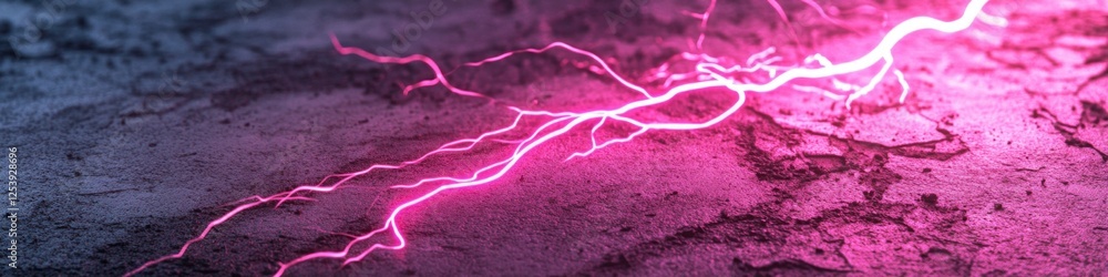Fototapete a close-up shot of a lightning bolt stuck in a wall, suitable for use as a symbol or graphic element