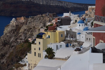 Greek santorini island in greece, oia port and old port