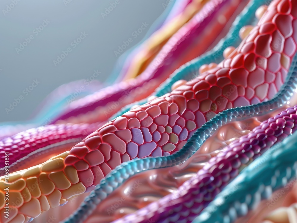 Aufkleber dynamic textured patterns abstract art digital creation colorful environment close-up view visual co