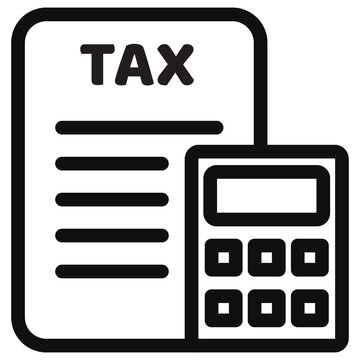 recommend clip art: Tax return icon, tax calculation, financial consulting, accounting, economic outlined vector illustration.Transparent isolated background. Vector illustration